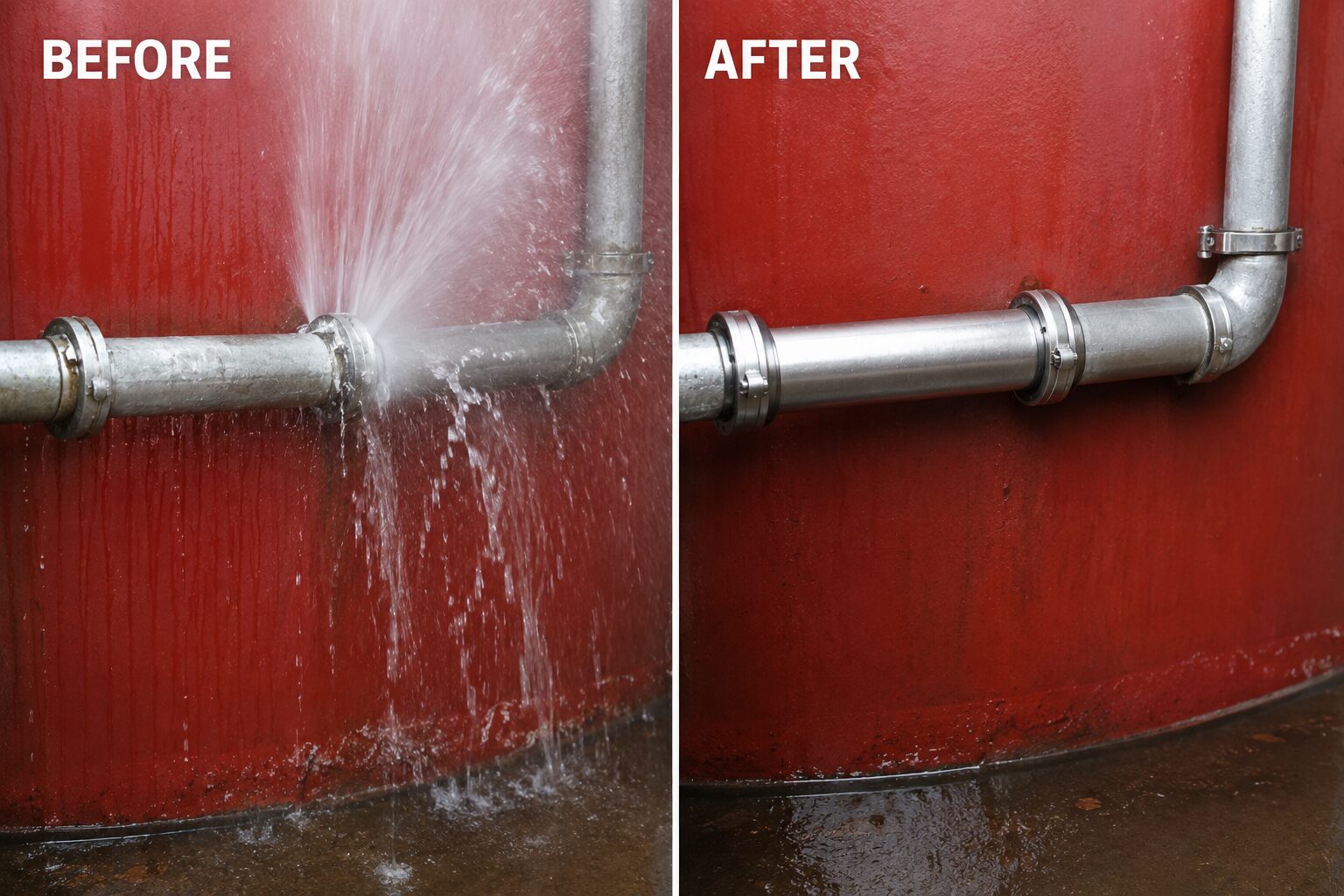 Burst pipe repair before and after β Truckee Plumber