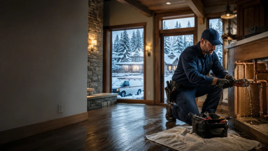 Truckee plumber repairing pipes